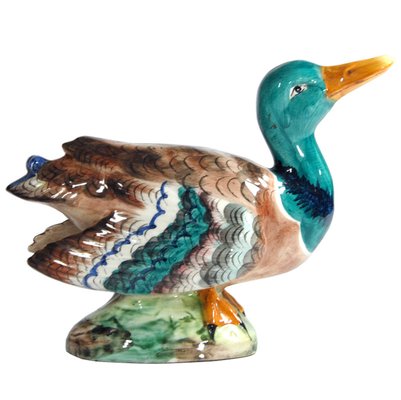 Italian Handpainted Duck Figurine, 1970s-GIW-1701975