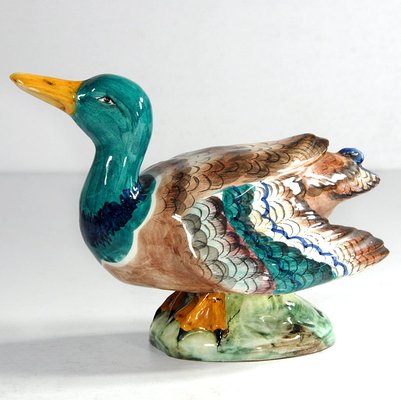 Italian Handpainted Duck Figurine, 1970s-GIW-1701975