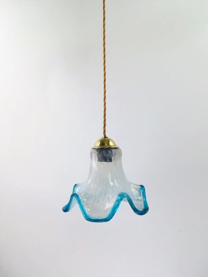 Italian Hanging Lamp with Opal Glass Shade, 1950s-KDB-1358169