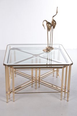 Italian Hollywood Regency Side Table Set, 1950s, Set of 5-EZZ-995680