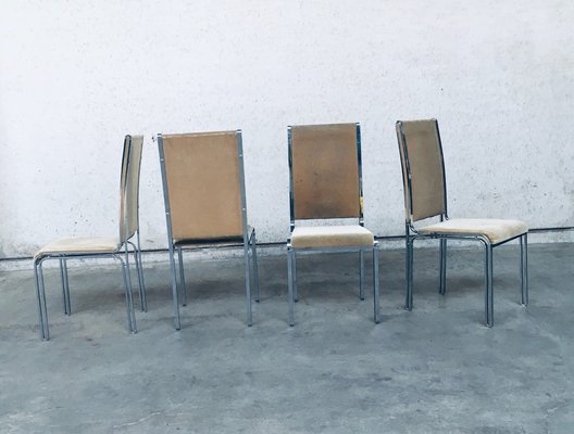 Italian Hollywood Regency Style Modernist Dining Chairs, 1970s, Set of 6-RQV-1794533