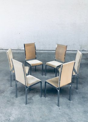 Italian Hollywood Regency Style Modernist Dining Chairs, 1970s, Set of 6-RQV-1794533