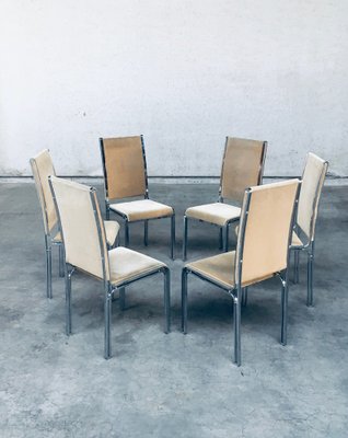 Italian Hollywood Regency Style Modernist Dining Chairs, 1970s, Set of 6-RQV-1794533