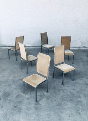 Italian Hollywood Regency Style Modernist Dining Chairs, 1970s, Set of 6-RQV-1794533