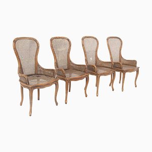 Italian Imitation Bamboo and Rattan Chairs by Giorgetti, Set of 4-RCE-1099512