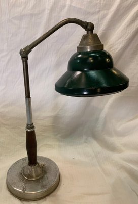 Italian Industrial Aluminum and Bakelite Table Lamp from Lariolux, 1930s-NUO-1802040