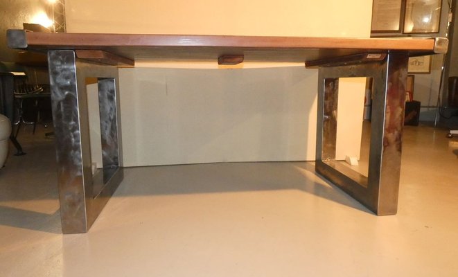 Italian Industrial Mahogany Dining Table from Officina di Ricerca, 1990s-ERB-858041