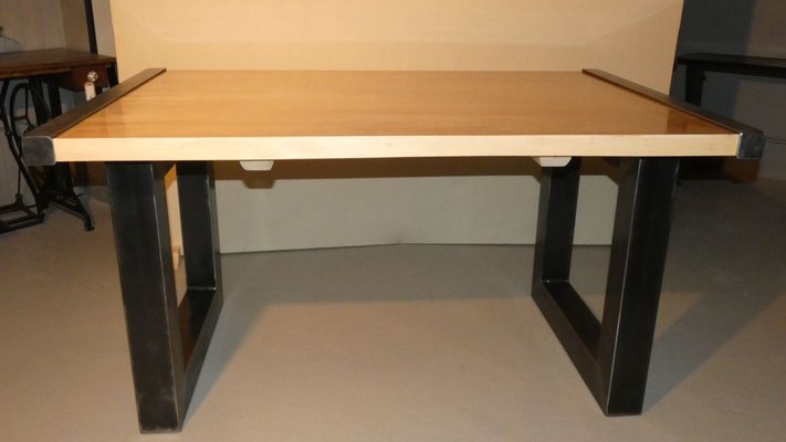 Italian Industrial Maple Dining Table from Officina di Ricerca, 1990s-ERB-858045