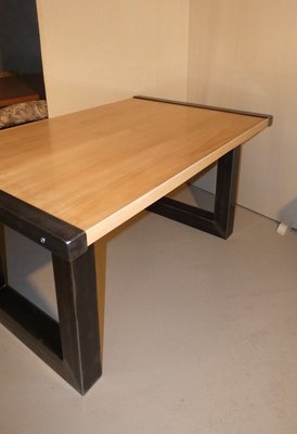 Italian Industrial Maple Dining Table from Officina di Ricerca, 1990s-ERB-858045