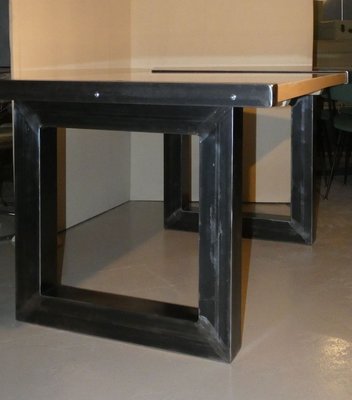 Italian Industrial Maple Dining Table from Officina di Ricerca, 1990s-ERB-858045