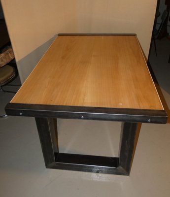 Italian Industrial Maple Dining Table from Officina di Ricerca, 1990s-ERB-858045