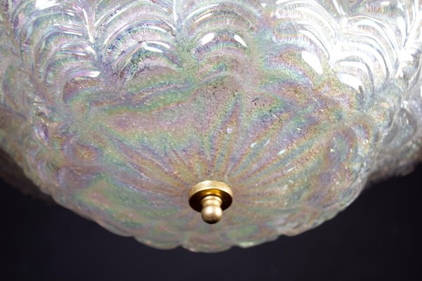 Italian Iridescent Murano Glass Ceiling Light, 1960-MBH-1031795