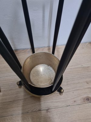 Italian Iron and Brass Umbrella Stand, 1960s-HQI-1125372