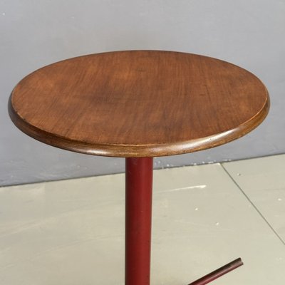 Italian Iron and Wood Stool, 1960s-YMJ-1823419