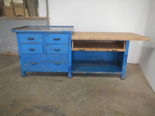 Italian Iron and Wood Worktable, 1970s-WWQ-847813