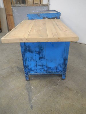 Italian Iron and Wood Worktable, 1970s-WWQ-847813