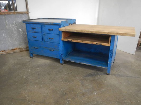 Italian Iron and Wood Worktable, 1970s-WWQ-847813