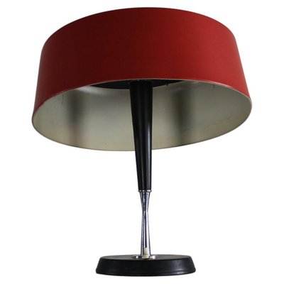 Italian Lacquered Chromed Metal Table Lamp attributed to Oscar Torlasco, 1950s-IVC-1452367