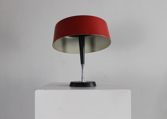 Italian Lacquered Chromed Metal Table Lamp attributed to Oscar Torlasco, 1950s-IVC-1452367