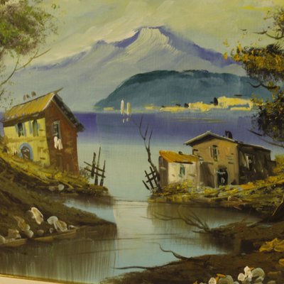 Italian Lake View, 1980, Oil on Canvas-RP-1822468