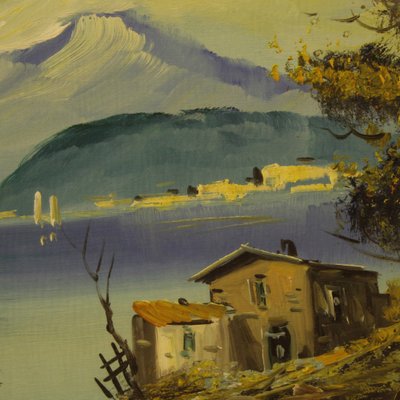 Italian Lake View, 1980, Oil on Canvas-RP-1822468