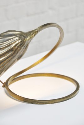 Italian Leaf Shaped Table Lamp in Brass by Tommaso Barbi for Carlo Giorgi, 1970s-WUY-1235836