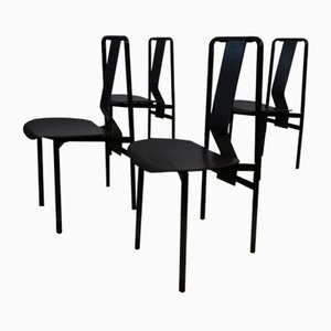 Italian Leather Irma Chairs by Achille Castiglioni for Zanotta, Set of 4-UIW-993817