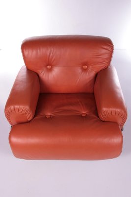 Italian Leather Lounge Chairs, 1970s, Set of 2-EZZ-1326175