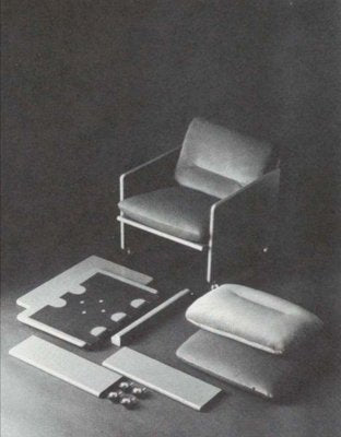 Italian Leather Springtime Series Armchair by Marco Zanuso for Arflex, 1960s-UIW-1279091