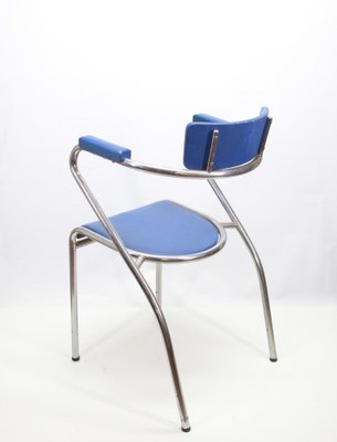 Italian Leatherette and Chromed Metal Chair, 1960s-RAQ-1756825