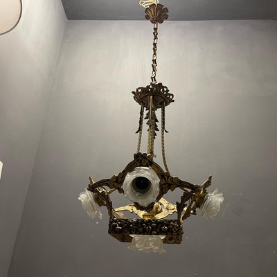 Italian Liberty Gold Gilded Chandelier-JJC-1275830