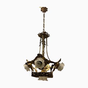 Italian Liberty Gold Gilded Chandelier-JJC-1275830