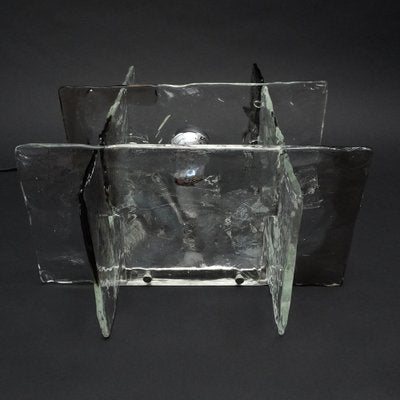 Italian Light Flush Mount in Smoke Glass by Carlo Nason for Mazzega, 1970s-RST-1273209