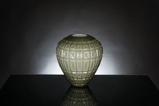 Italian Light Grey Murano Glass Marostica Vase by Marco Segantin for VGnewtrend