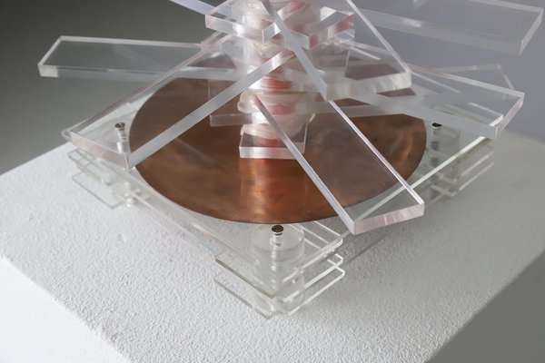 Italian Light Object in Acrylic Glass and Copper, 1960s-DXL-1752078