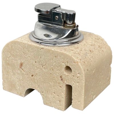 Italian Lighter Elephant in Travertine by Fratelli Mannelli, 1970s-LYQ-1325551