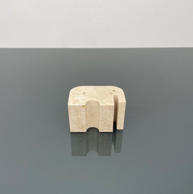 Italian Lighter Elephant in Travertine by Fratelli Mannelli, 1970s-LYQ-1325551