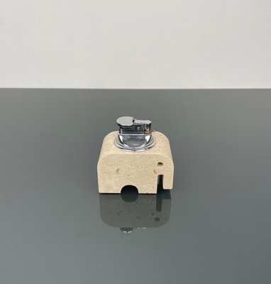 Italian Lighter Elephant in Travertine by Fratelli Mannelli, 1970s-LYQ-1325551