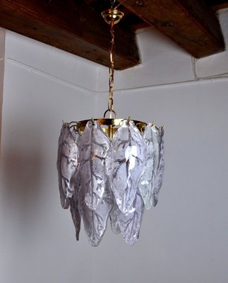 Italian Lilac Murano Glass Chandelier by Mazzega, 1970s-EJE-898196