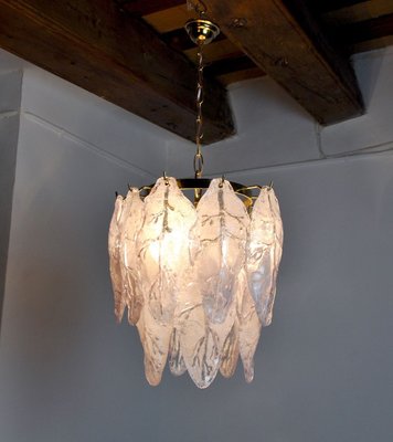 Italian Lilac Murano Glass Chandelier by Mazzega, 1970s-EJE-898196