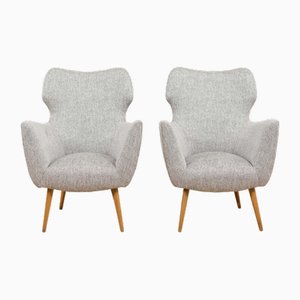 Italian Lounge Armchairs in the style of Gio Ponti, 1950s, Set of 2-UE-1752357