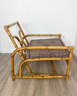 Italian Lounge Chair in Bamboo and Rattan, 1960s-LYQ-1171686