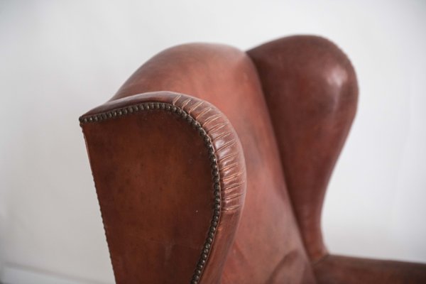 Italian Lounge Chair in Leather-NZV-1228791