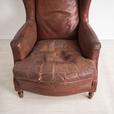 Italian Lounge Chair in Leather-NZV-1228791