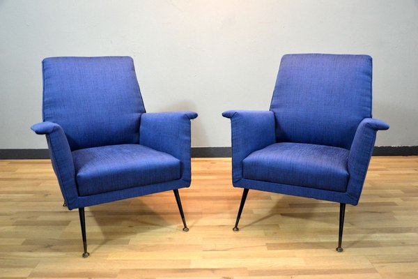 Italian Lounge Chairs, 1960s, Set of 2-QZZ-745504