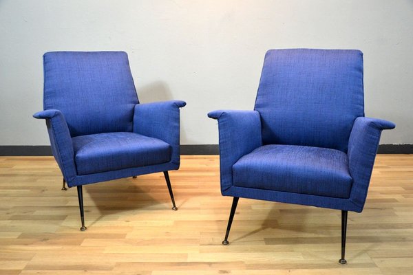 Italian Lounge Chairs, 1960s, Set of 2-QZZ-745504