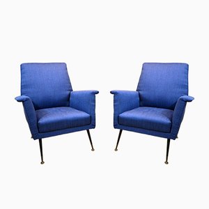 Italian Lounge Chairs, 1960s, Set of 2-QZZ-745504