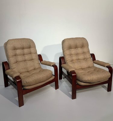 Italian Lounge Chairs, 1970s, Set of 2-KCF-1067469