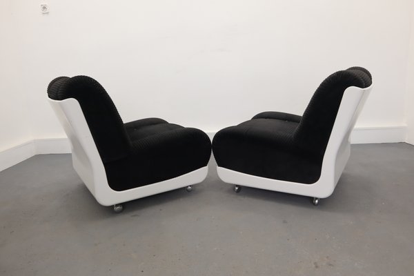 Italian Lounge Chairs, 1970s, Set of 2-JWH-877522