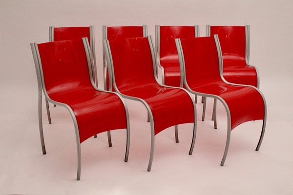 Italian Lounge Chairs by Ron Arad for Kartell, 1990s, Set of 7-NB-842394